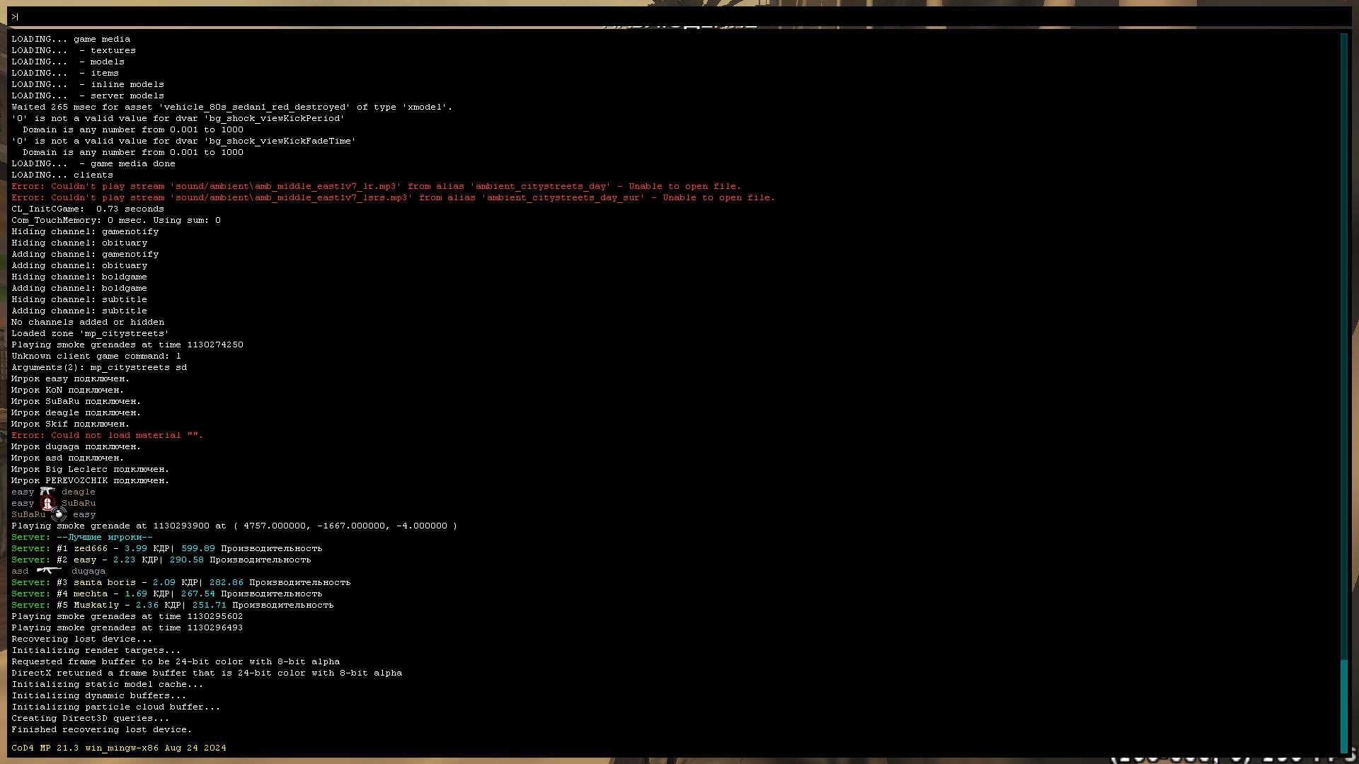 easy, mp_citystreets, COD @ kaluga.org | Public #3 | Ranked |