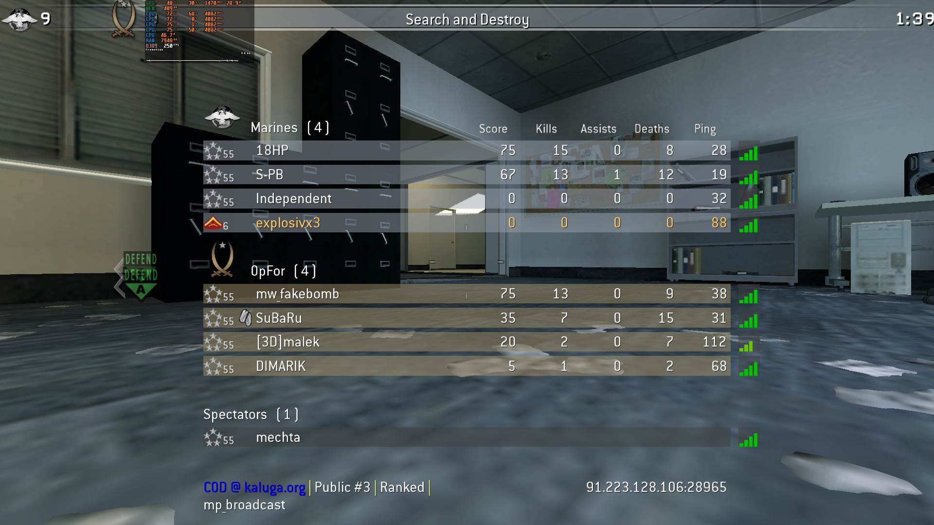 explosivx3, mp_broadcast, COD @ kaluga.org | Public #3 | Ranked |