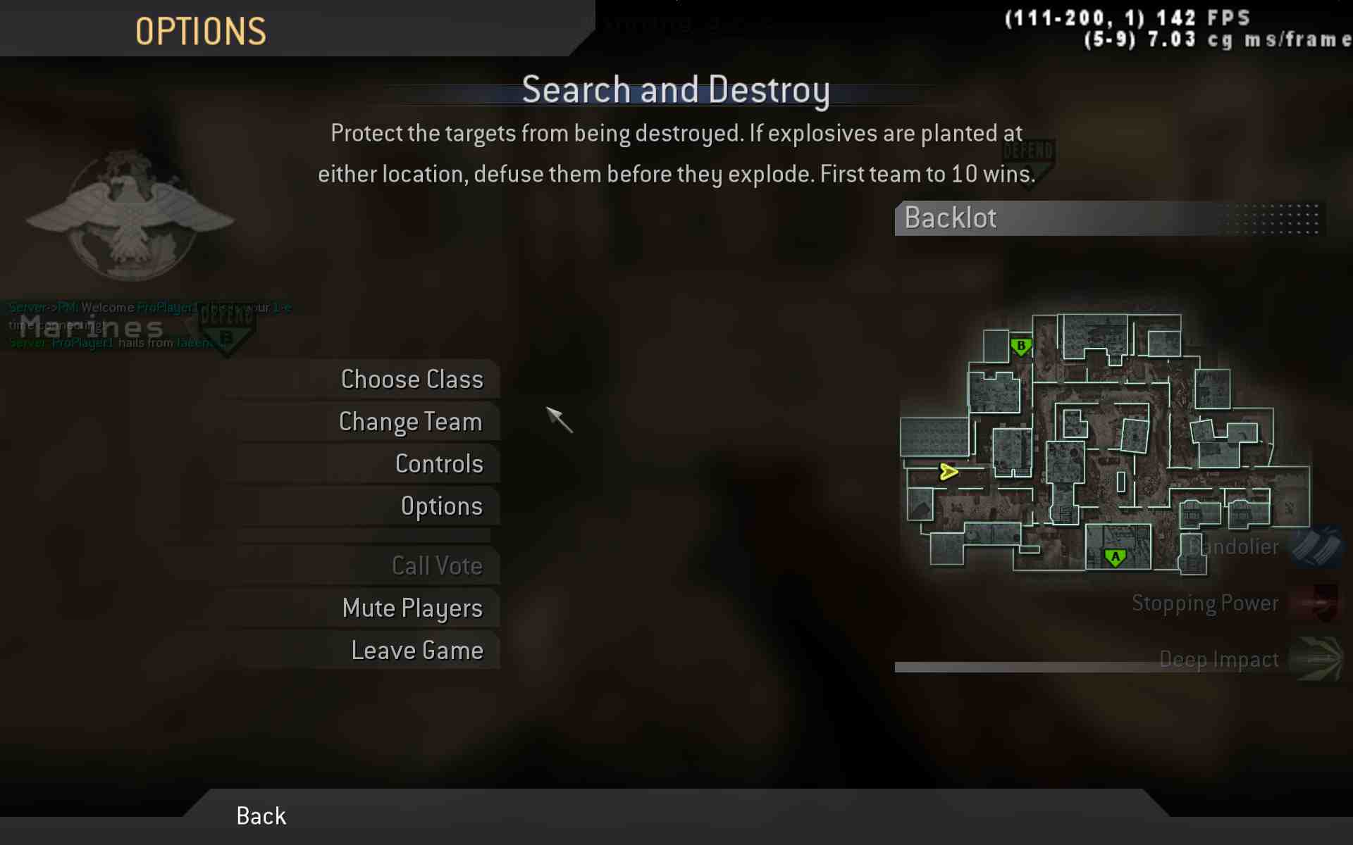 ProPlayer1, mp_backlot, COD @ kaluga.org | Public #3 | Ranked |