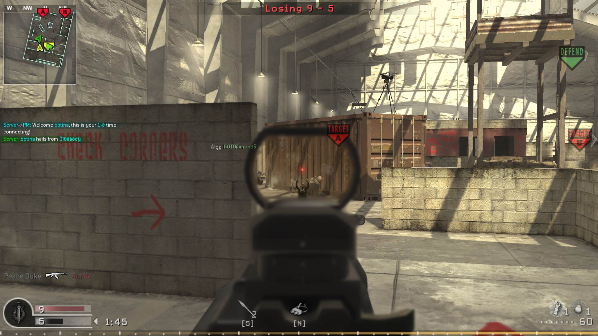 botina, mp_killhouse, COD @ kaluga.org | Public #3 | Ranked |