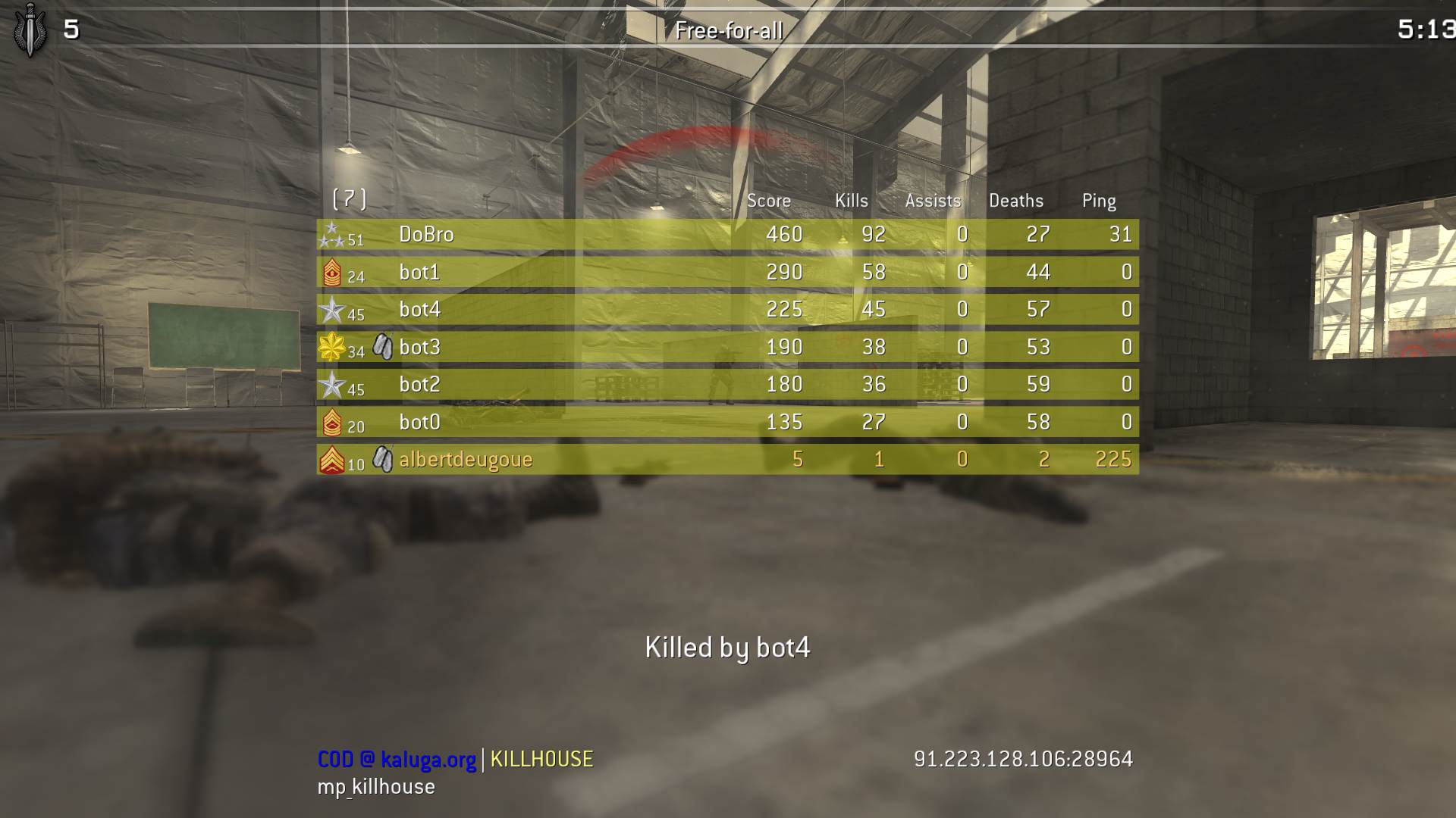 albertdeugoue, mp_killhouse, COD @ kaluga.org | KILLHOUSE