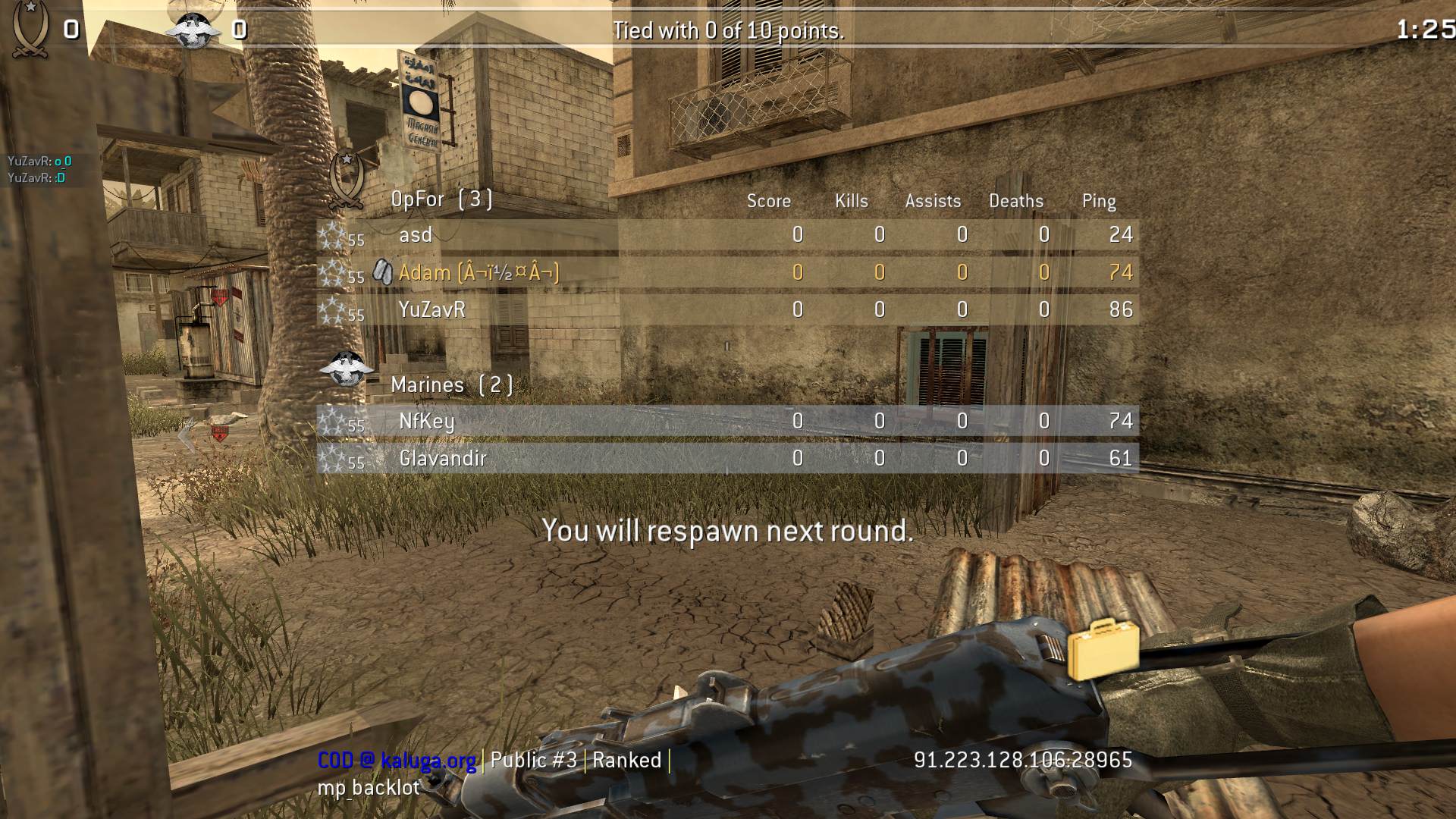 Adam (¬､¬), mp_backlot, COD @ kaluga.org | Public #3 | Ranked |