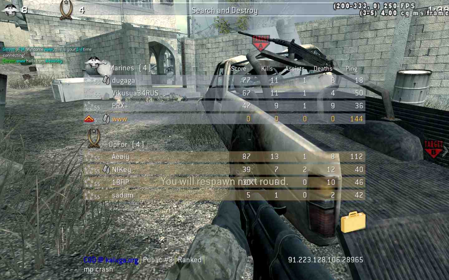 www, mp_crash, COD @ kaluga.org | Public #3 | Ranked |