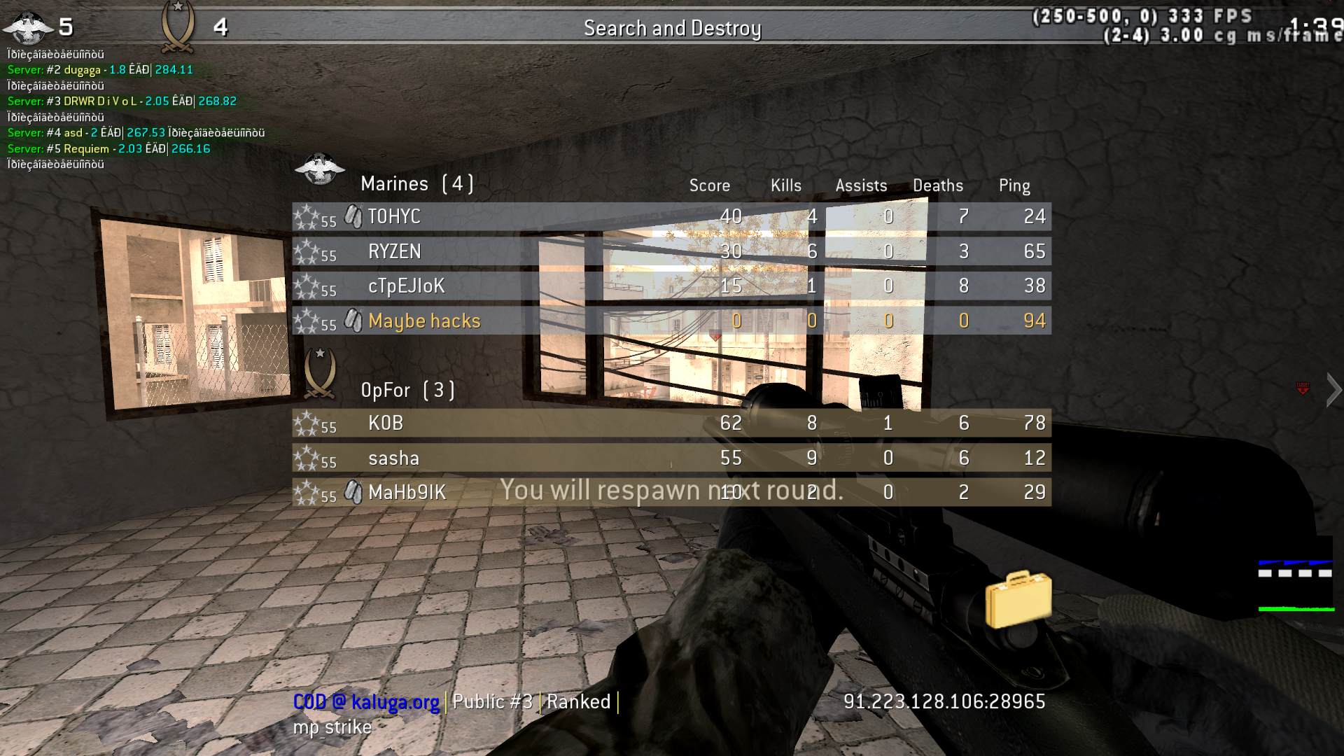 Maybe hacks, mp_strike, COD @ kaluga.org | Public #3 | Ranked |
