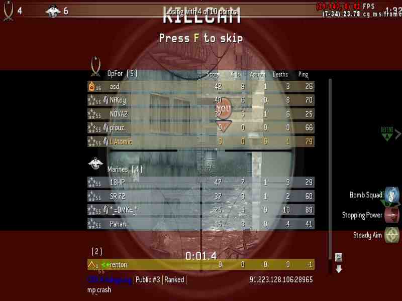 L_Atomic, mp_crash, COD @ kaluga.org | Public #3 | Ranked |