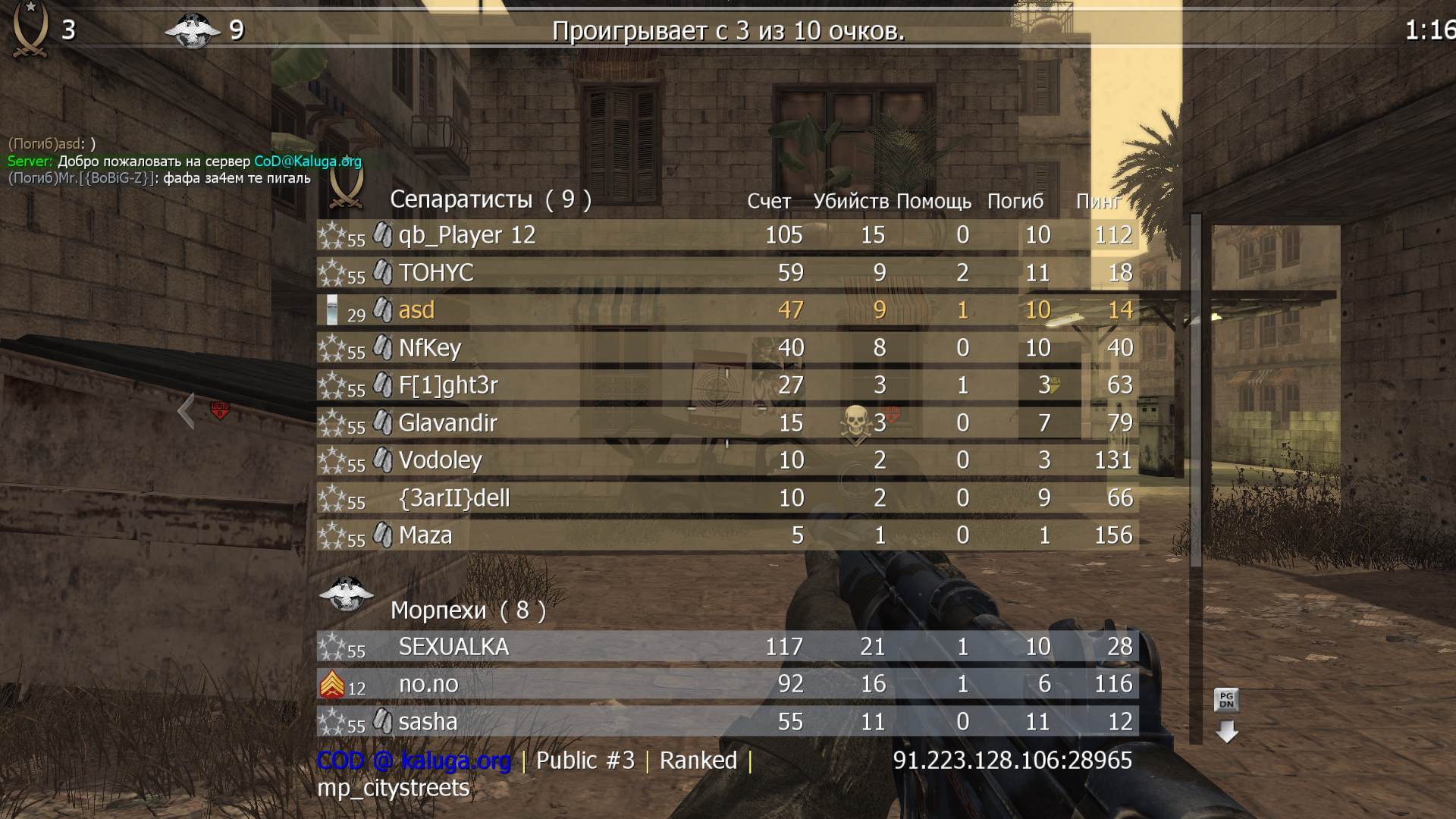 asd, mp_citystreets, COD @ kaluga.org | Public #3 | Ranked |