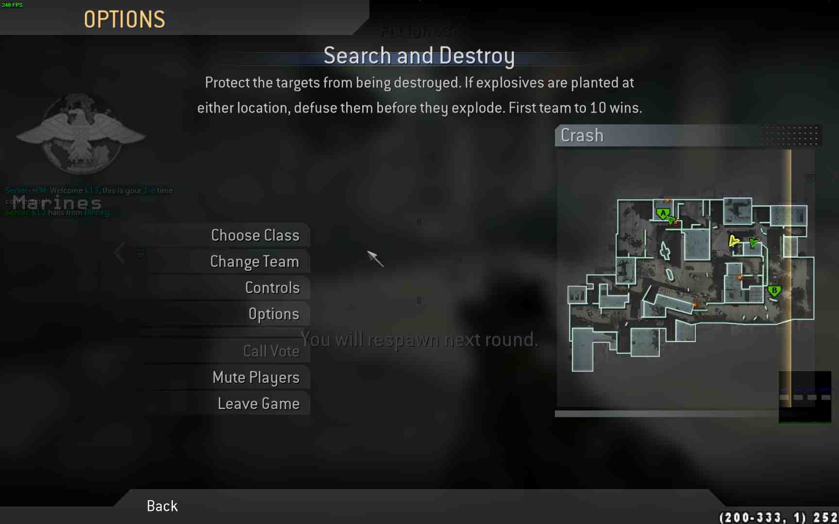 k13, mp_crash, COD @ kaluga.org | Public #3 | Ranked |