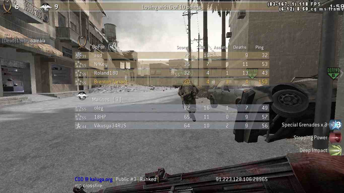 Brenton Tarrant, mp_crossfire, COD @ kaluga.org | Public #3 | Ranked |