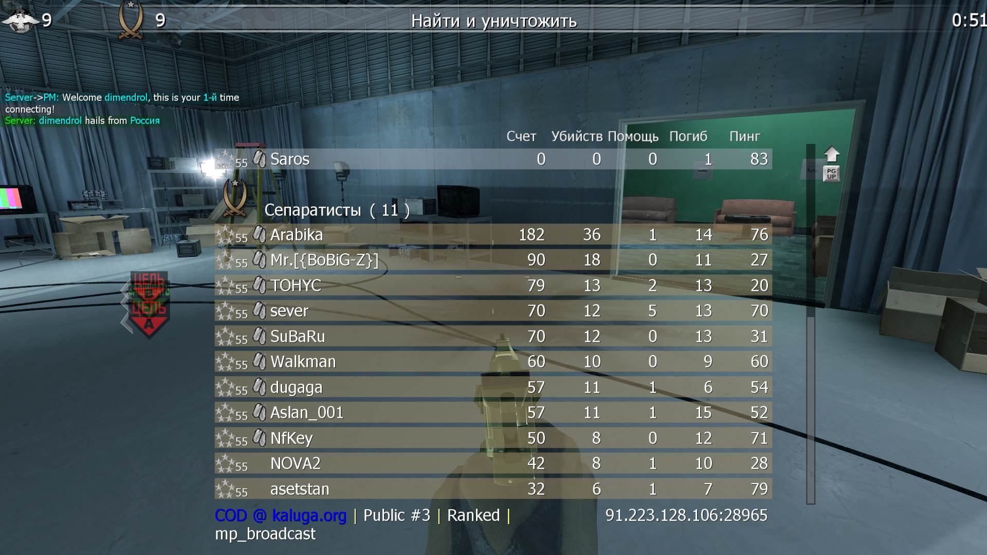 dimendrol, mp_broadcast, COD @ kaluga.org | Public #3 | Ranked |