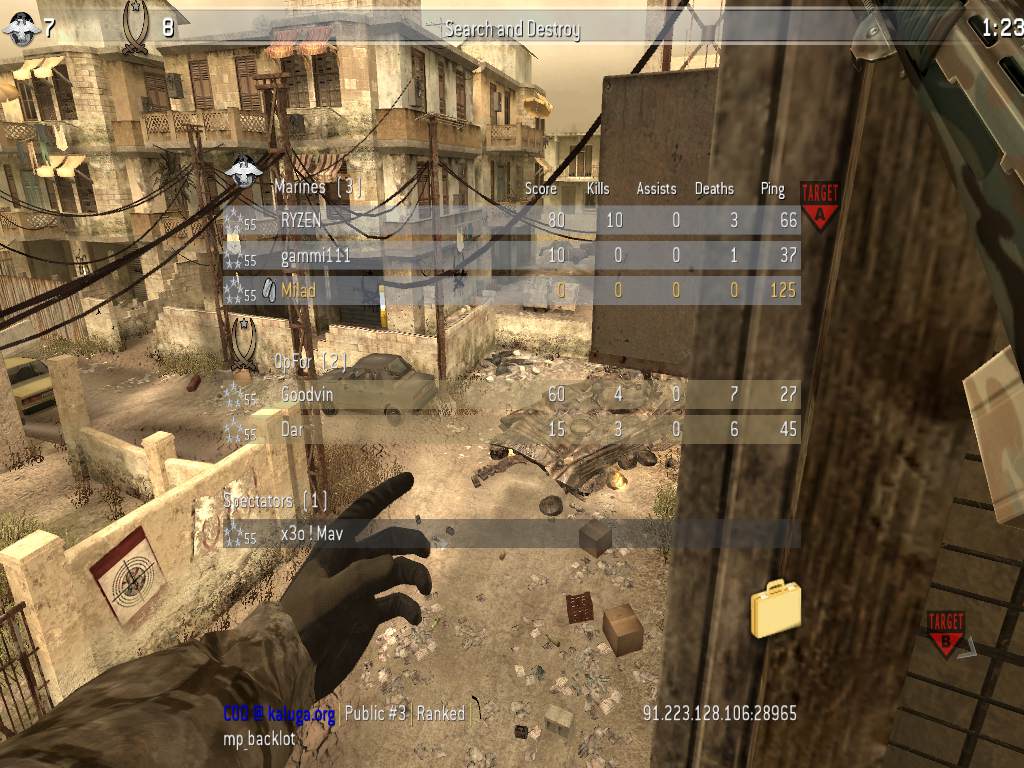 Milad, mp_backlot, COD @ kaluga.org | Public #3 | Ranked |