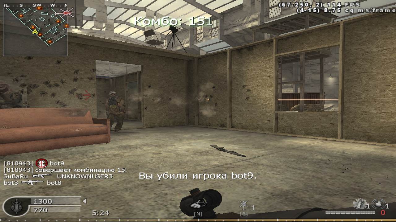 [818943], mp_killhouse, COD @ kaluga.org | Public #1 | Ranked |