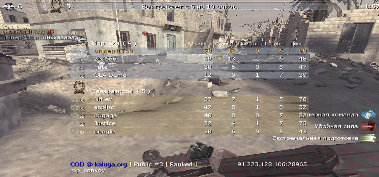 uMnep@Top, mp_convoy, COD @ kaluga.org | Public #3 | Ranked |