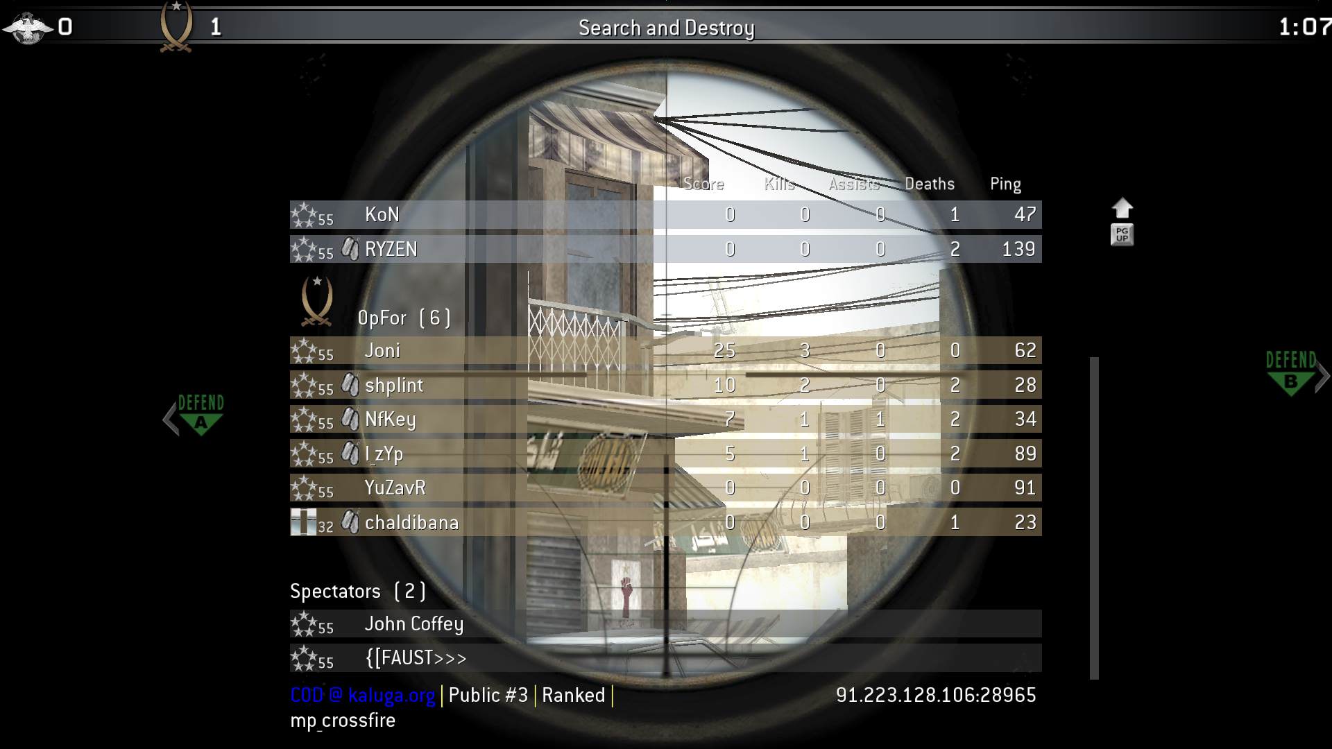 XxiNsaNeReMixX, mp_crossfire, COD @ kaluga.org | Public #3 | Ranked |