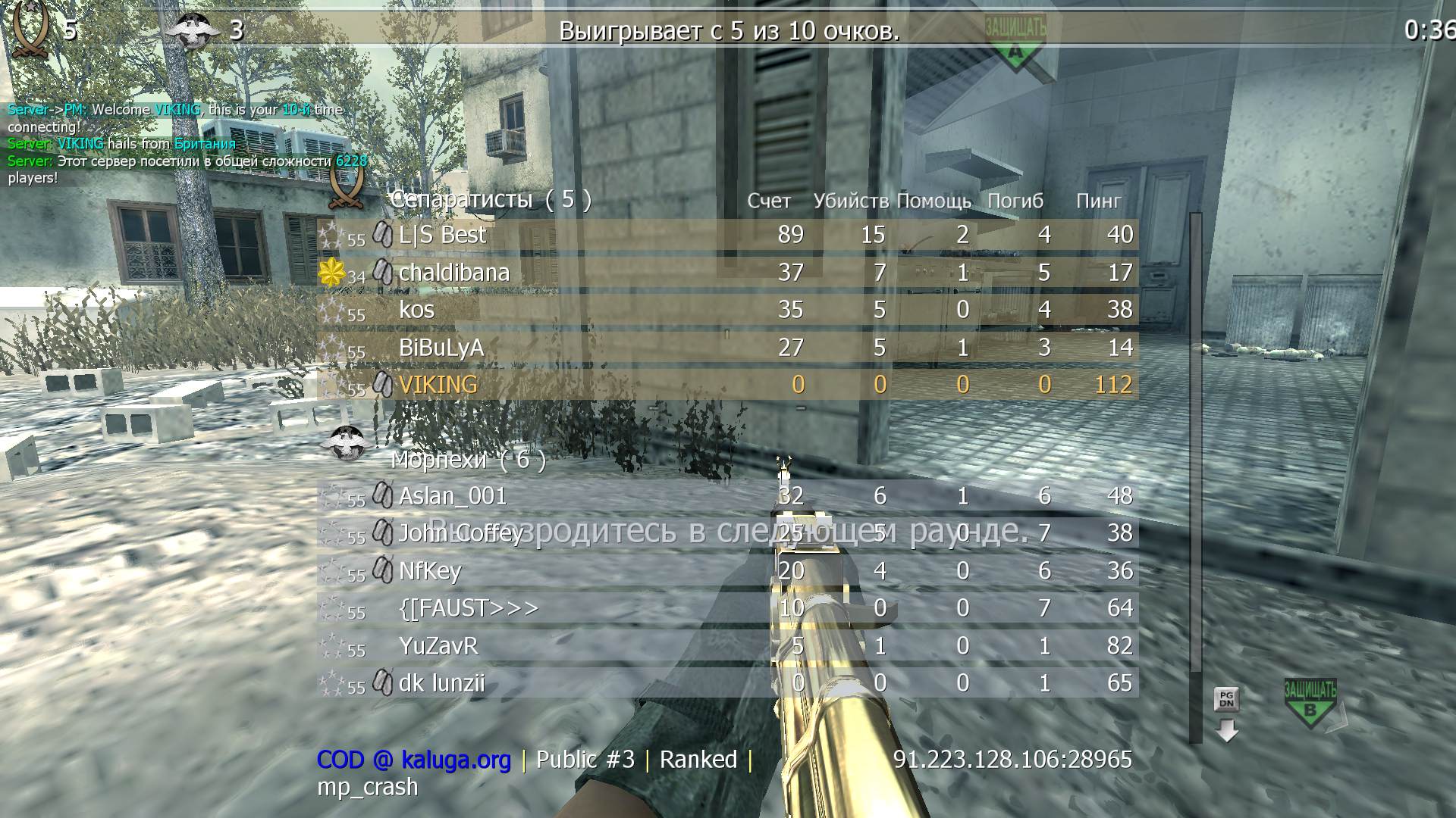 VIKING, mp_crash, COD @ kaluga.org | Public #3 | Ranked |