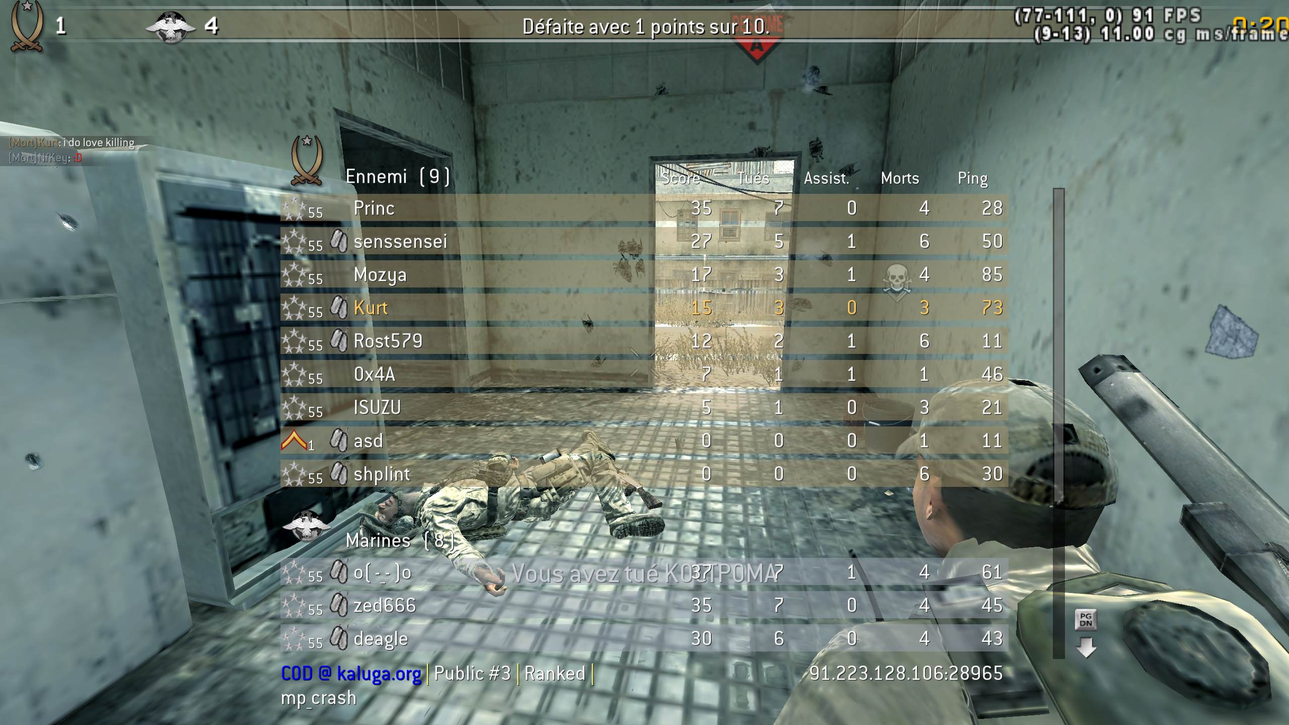 Kurt, mp_crash, COD @ kaluga.org | Public #3 | Ranked |
