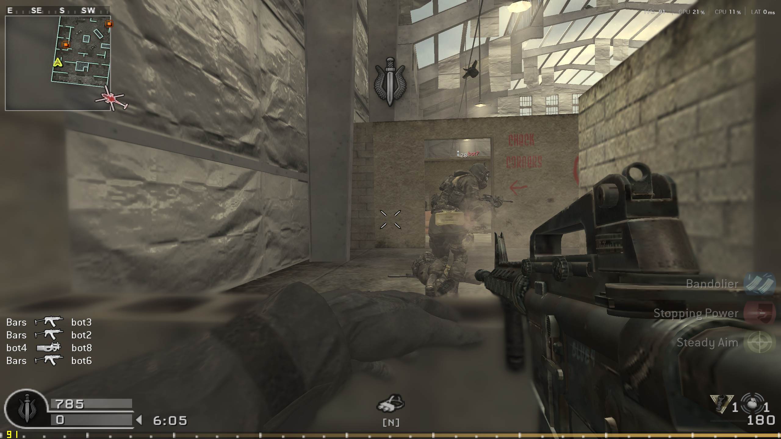 CJ, mp_killhouse, COD @ kaluga.org | Public #1 | Ranked |