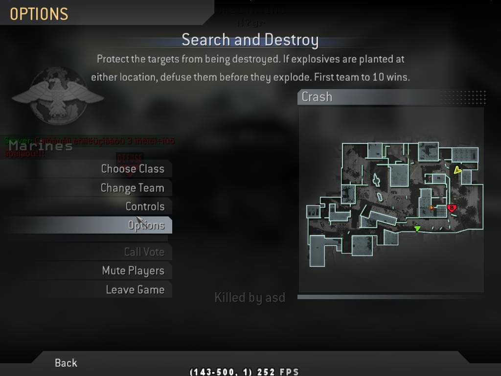 confeuse, mp_crash, COD @ kaluga.org | Public #3 | Ranked |